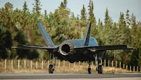 F-35A fighter aircraft make historic highway landing in Finland