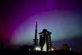 Aurora boreal sobre Brocken, cerca de Schierke, Alemania