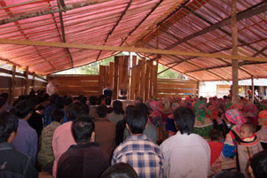 A meeting of believers in Vietnam.