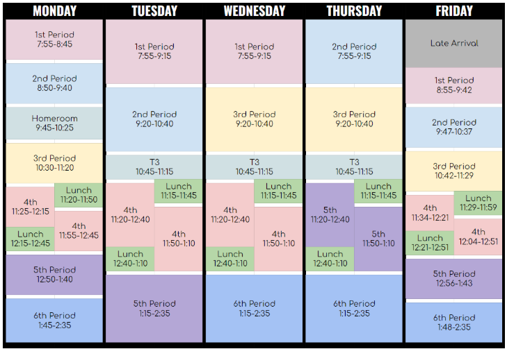 regular schedule