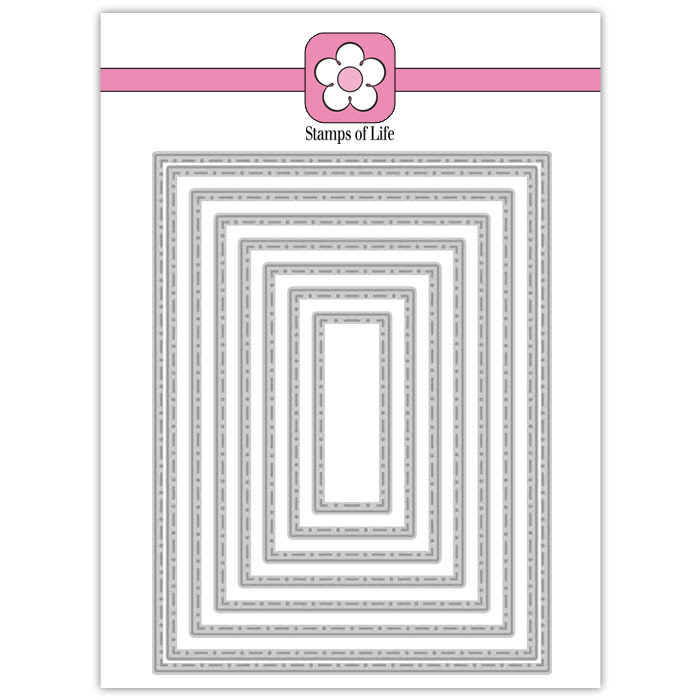 Image of Stitch Dot A2 Rectangles Die Set