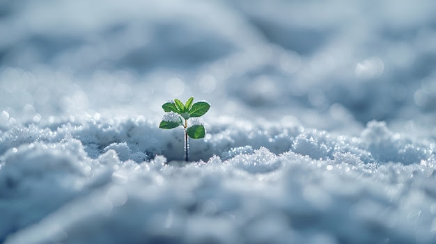 Plant growing from soil