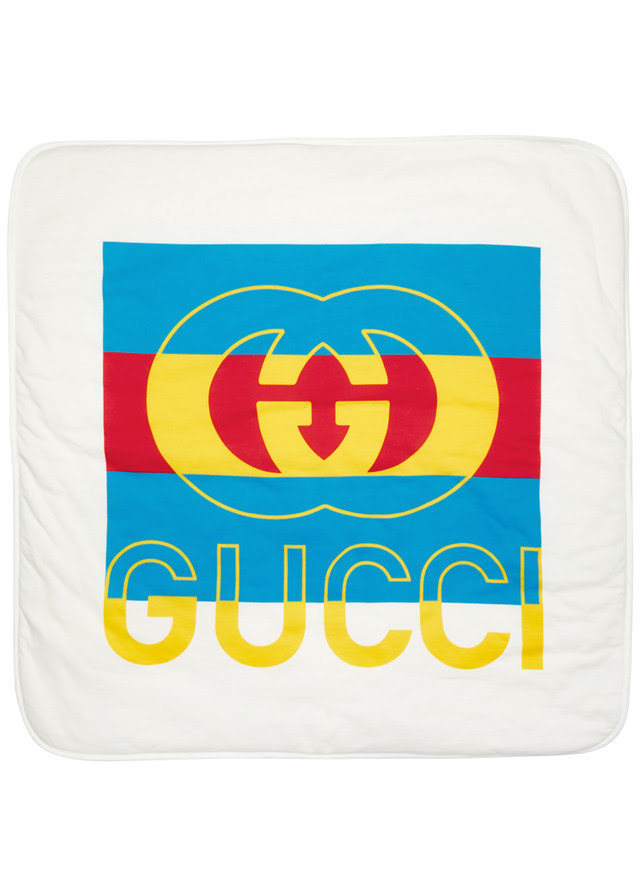 GUCCI GG logo-print cotton blanket