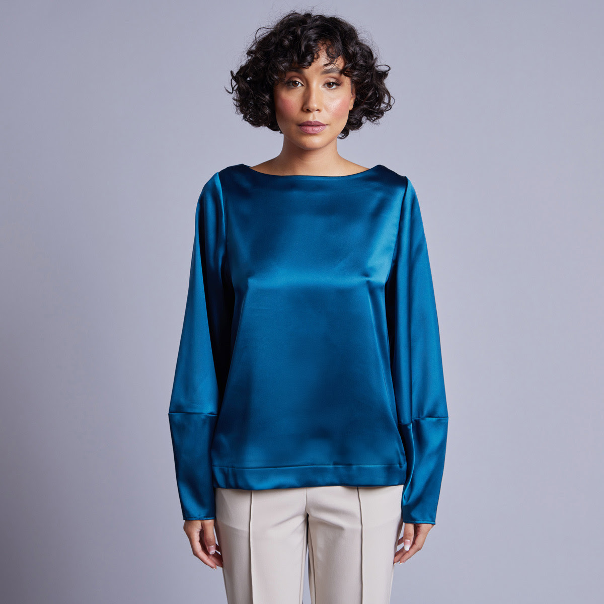 Image of Lily Inverted Bell Sleeve Top Teal