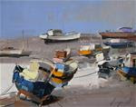 BOATS ORIGINAL OIL PAINTING ON CANVAS GALLERY QUALITY - Posted on Sunday, November 30, 2014 by V Yeremyan