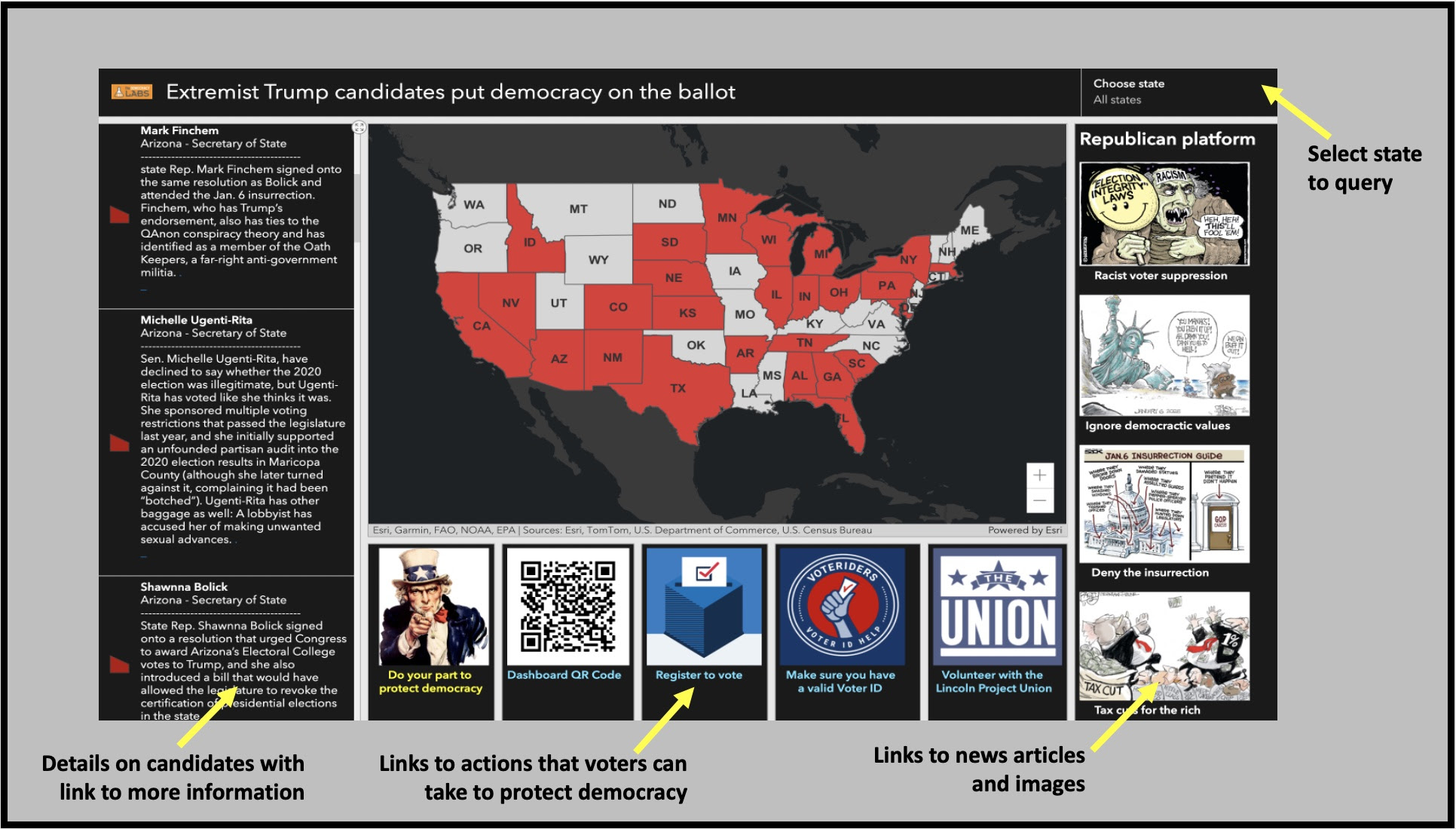 Democracy is on the ballot in 2022 with extremist Trump candidates run for office.