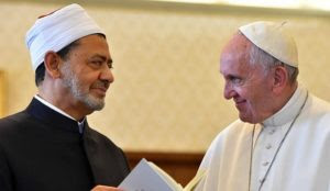 Pope signs declaration with Grand Sheikh of al-Azhar condemning “terrorism and oppression” carried out in God’s name