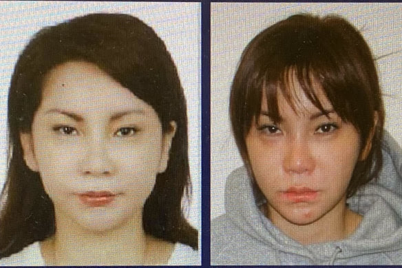 Two images of organised crime boss Mae Ja Kim, who was jailed in 2015 in Victoria for a minimum of two and a half years in connection to dealing with the proceeds of crime.