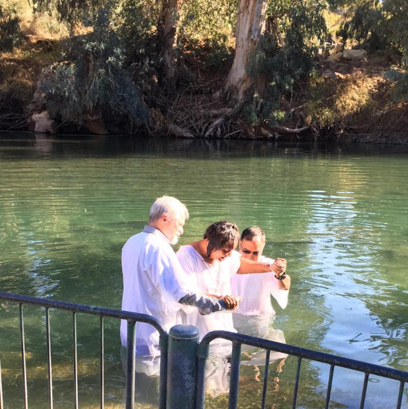 Baptism at Yardenit