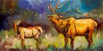 ARTOUTWEST Diane Whitehead Fine Art Wildlife animal art elk bugle - Posted on Monday, April 13, 2015 by Diane Whitehead