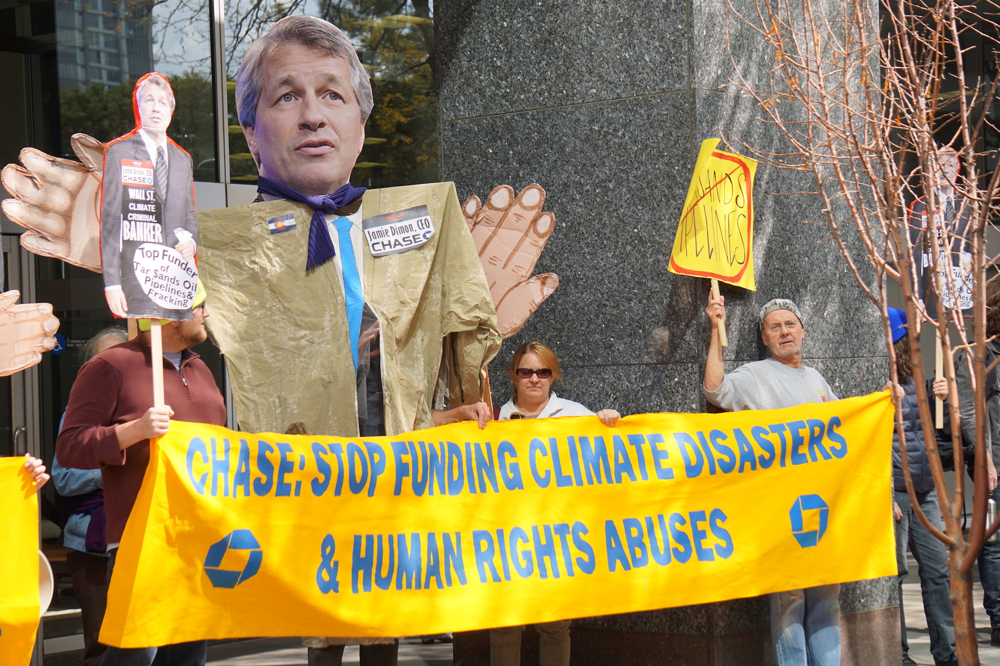 People Protest KXL at Chase