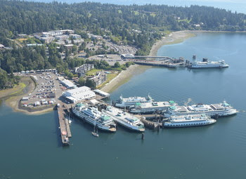 Aerial view of Eagle Harbor Maintenance Facility