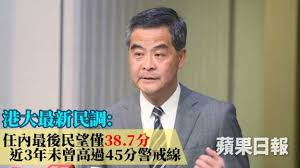 Image result for 梁振英 最低民調