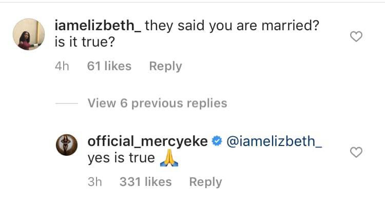BBNaija star Mercy Eke confirms she is married, says she broke up with Ike months ago