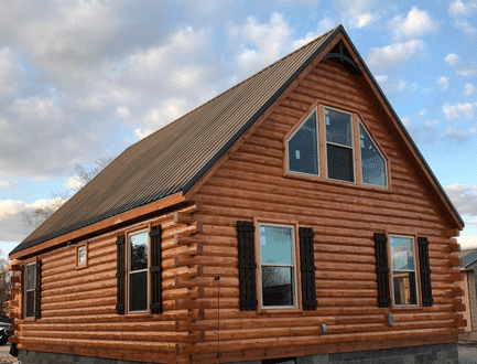 new cabin vs. old cabin, primary residence or rental property