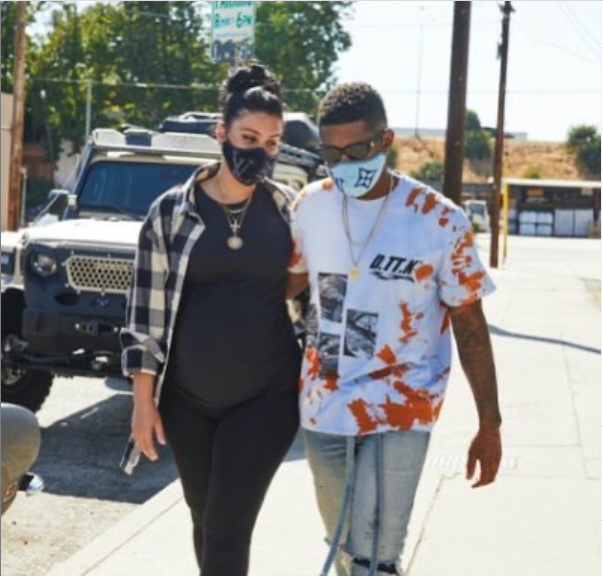 Usher and girlfriend Jenn Goicoechea