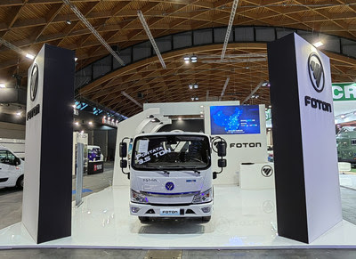 FOTON EV truck launched at the Green Logistics Expo 2022 in Padua, Italy.