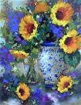 Petal Rain Sunflowers - Flower Paintings by Nancy Medina - Posted on Thursday, January 29, 2015 by Nancy Medina