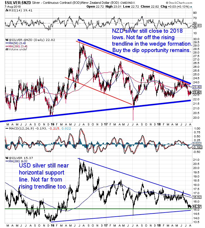 NZ Dollar Silver Chart