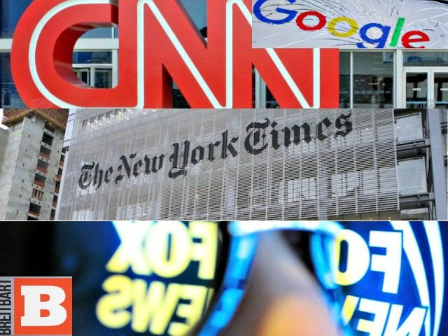 CNN, Google, NYT, Fox News, Breitbart Logos