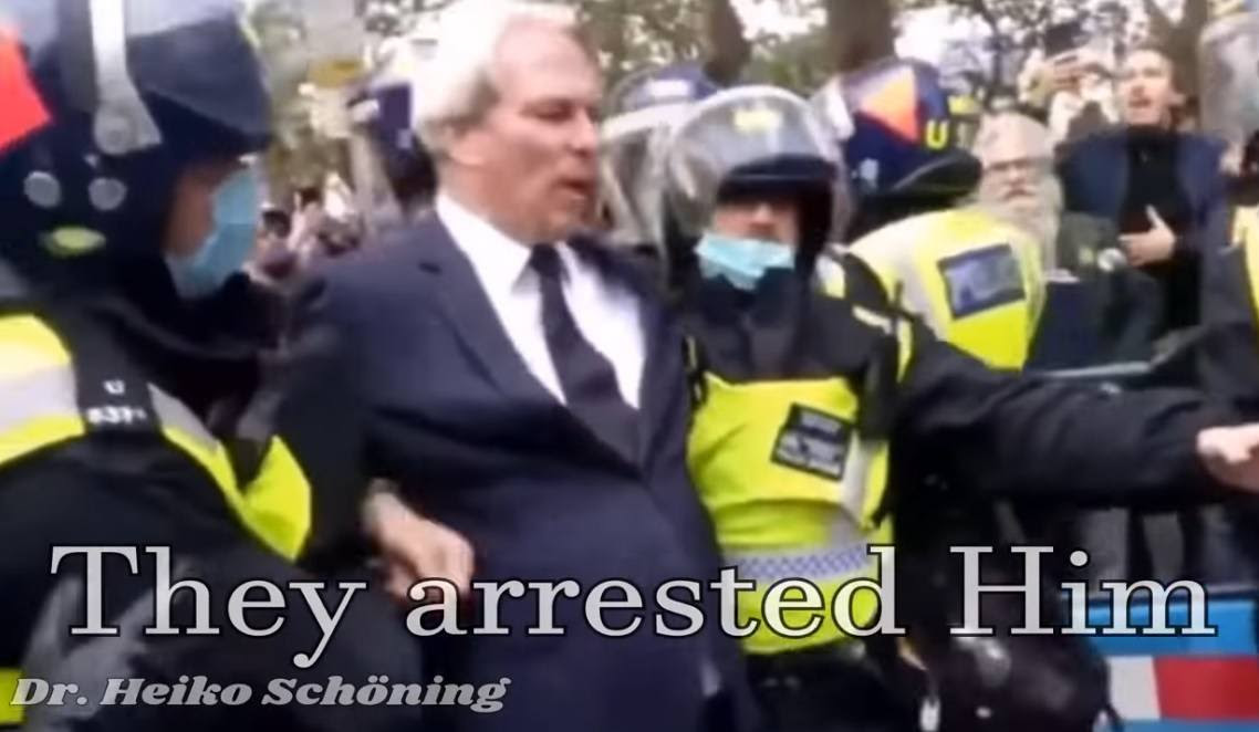 Prominent Medical Doctor Arrested in London Protests: “What Kind of a Country Have We Become?” Dr.-Heiko-Schöning-Arrested-For-Speaking-truth.-Trafalgar-Square-London-Protests