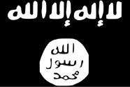 Flag of the Islamic State of Iraq and the Levant, also know as ISIL or ISIS. In Syria, it is called ISIS.