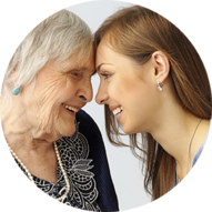 senior woman and young woman