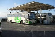 Bus carrying Palestinian Authority workers stops at checkpoint.