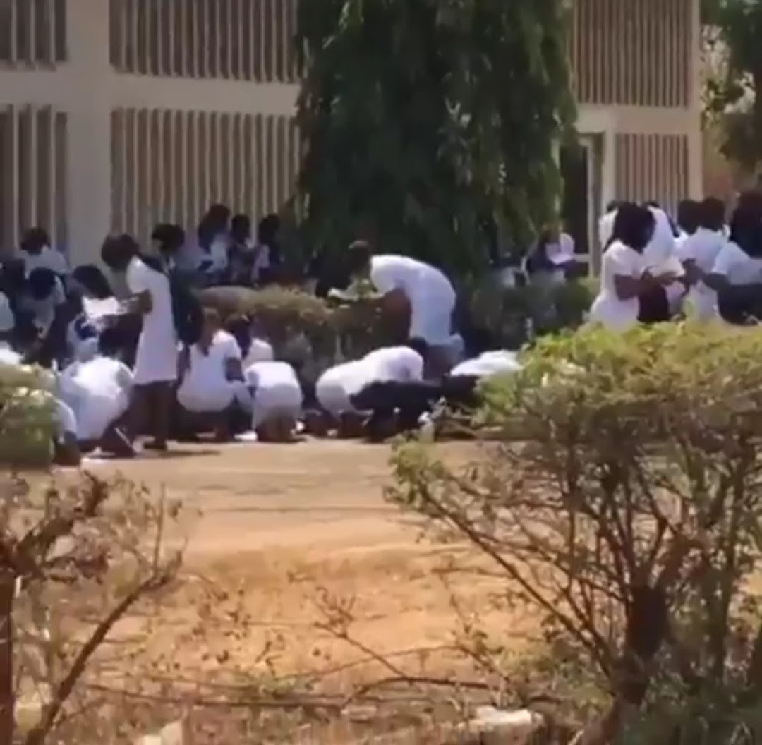 UNN nursing students write test while standing under the sun (video)