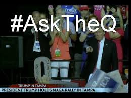 Q Anon: Trump Points to Q Cutout As Q Trolls MSM At Florida Rally (Video) Q Anon: Trump Points to Q Cutout As Q Trolls MSM At Florida Rally (Video)