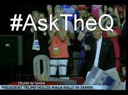 Q Anon: Trump Points to Q Cutout As Q Trolls MSM At Florida Rally (Video)