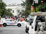 The White House is visible at 16th Street Northwest renamed Black Lives Matter Plaza, Friday, June 19, 2020, in Washington. (AP Photo/Andrew Harnik)