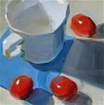 White Cup and Cherries Tomatoes - Posted on Wednesday, November 12, 2014 by Robin Rosenthal