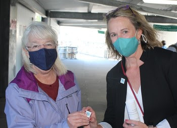 Photo of U.S. Sen Patty Murray and Patty Rubstello