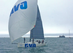 J/111 BLUR finishing at Plymouth, England- ROLEX Fastnet Race