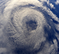 satellite picture of a hurricane