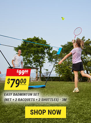 Easy Badminton Set (Net + 2 Racquets + 2 Shuttles) - 3m