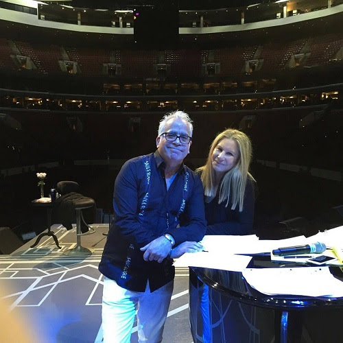 With Barbra Streisand on stage