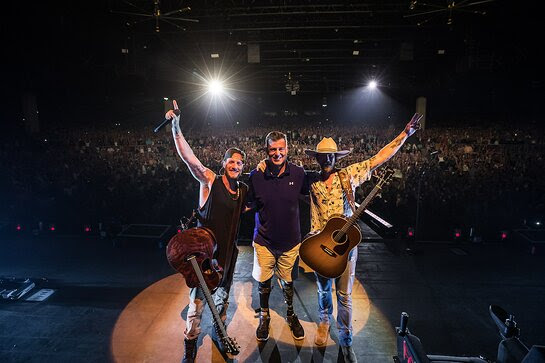 Florida Georgia Line presented Greg Dotson with all terrain wheelchair at FGL's Dallas show Florida Georgia Line presented Greg Dotson with all terrain wheelchair at FGL's Dallas show
