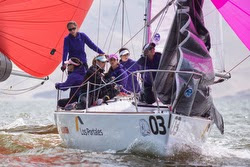 J/24 women's sailing team- La Punta, Peru