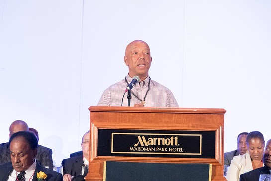 Russell Simmons, co-founder of RushCard, addresses 1,200 law enforcement executives at NOBLE's 40th Annual Training Conference