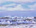 Salt Spray, 10x8 Original Oil Painting Seascape - Posted on Sunday, December 21, 2014 by Carmen Beecher