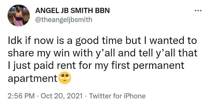 BBNaija?s Angel expresses excitement as she pays rent for a four bedroom apartment   