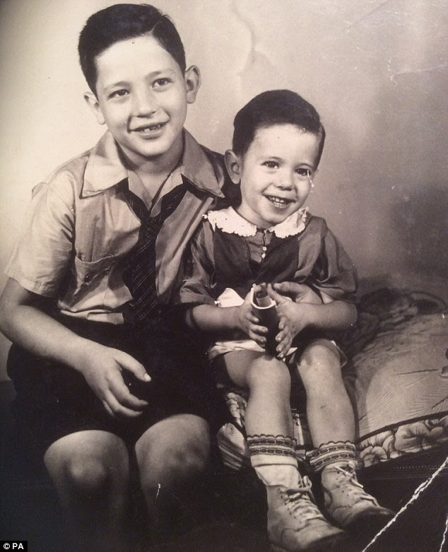 Larry Sanders, left, with his younger brother Bernie pictured in the 1960s, grew up in Brooklyn, New York - the son of a Polish immigrant. Larry said he cried when his brother told him he was running for President on his birthday last year