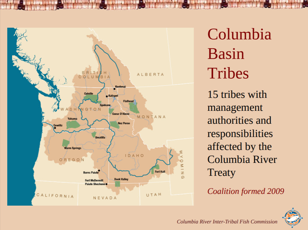 Map pf Columbia Basin Tribes