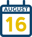 August 16 Calendar Icon