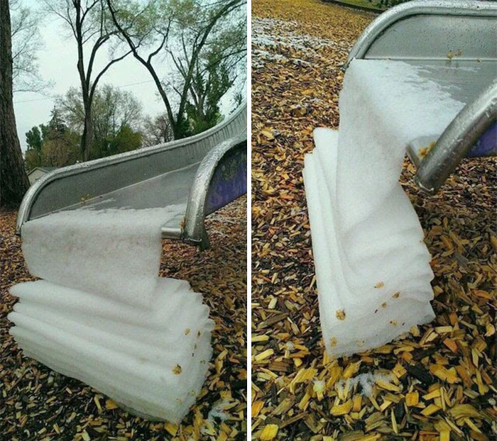 The Ice                                                           Neatly Folded                                                           Itself