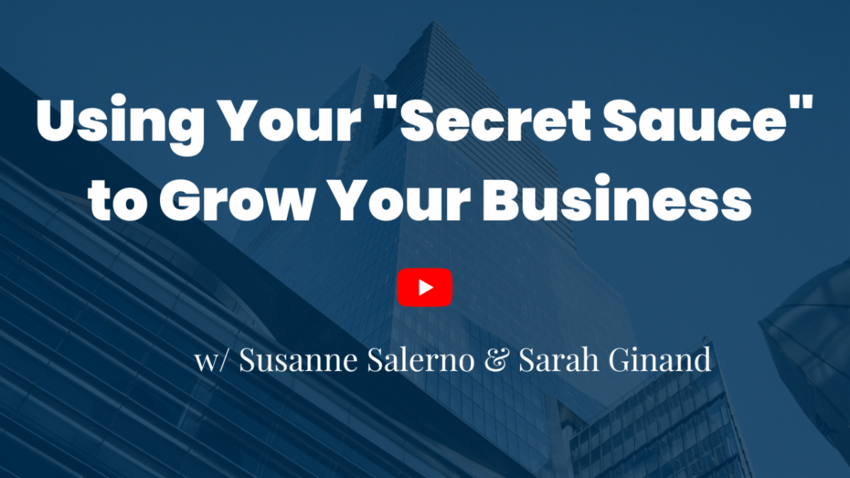 Using Your Secret Sauce to Grow Your Business YouTube Thumbnail 