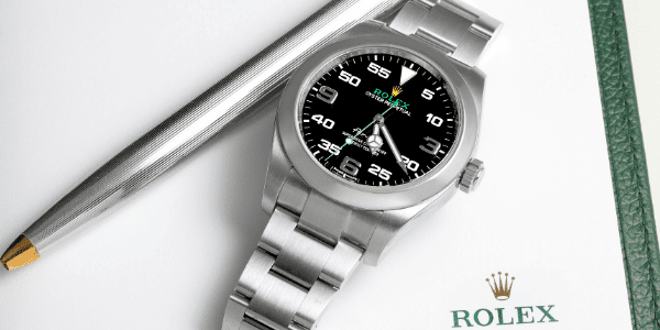 Rolex Oyster Perpetual Air King Black Dial Steel Watch 116900
