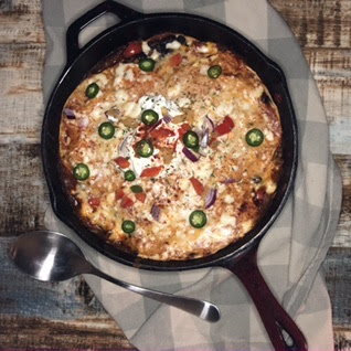 Black Bean & Corn Enchilada Skillet
